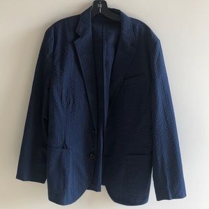 J Crew seersucker unlined jacket